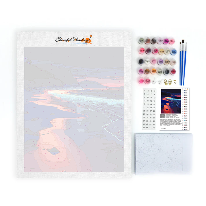 Playa Colorida Y Brillante - Pintar por Números