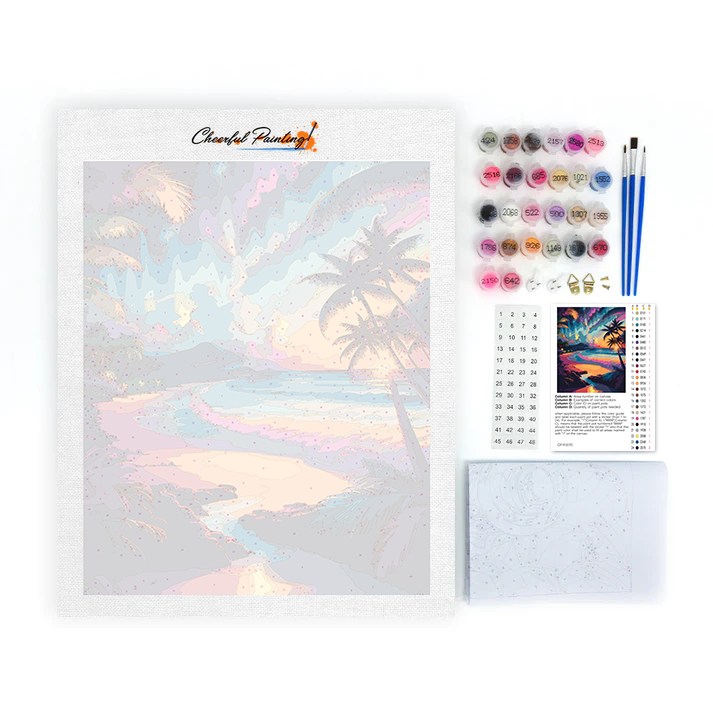 Playa De Ondas SintéTicas - Pintar por Números