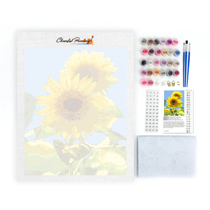 Un Girasol Amarillo - Pintar por Números