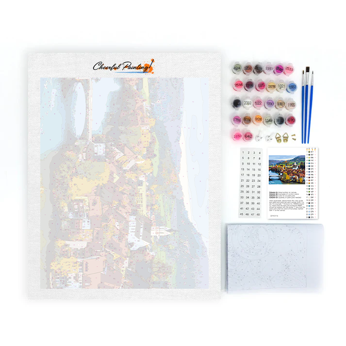 Pueblo Fluvial Suizo De Colorcraft - Pintar por Números