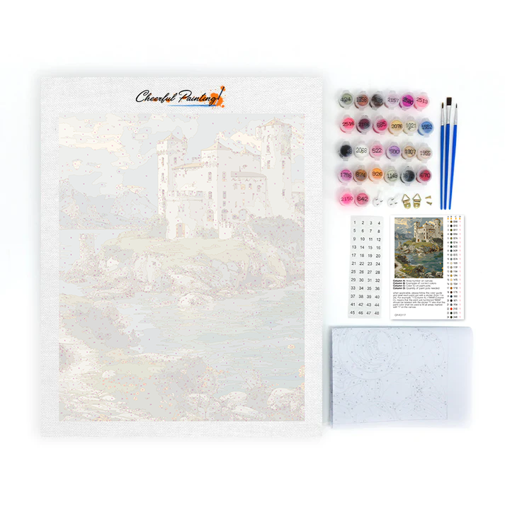 Antiguo Castillo En El Mar - Pintar por Números
