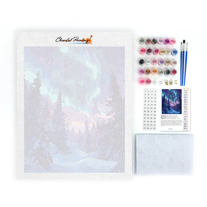 Bosque de Auroras - Pintar por Números