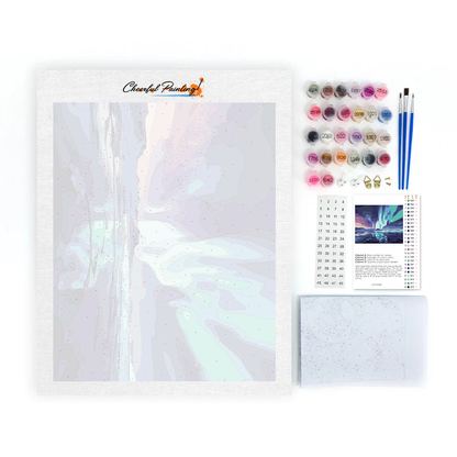 Aurora y lago - Pintar por Números