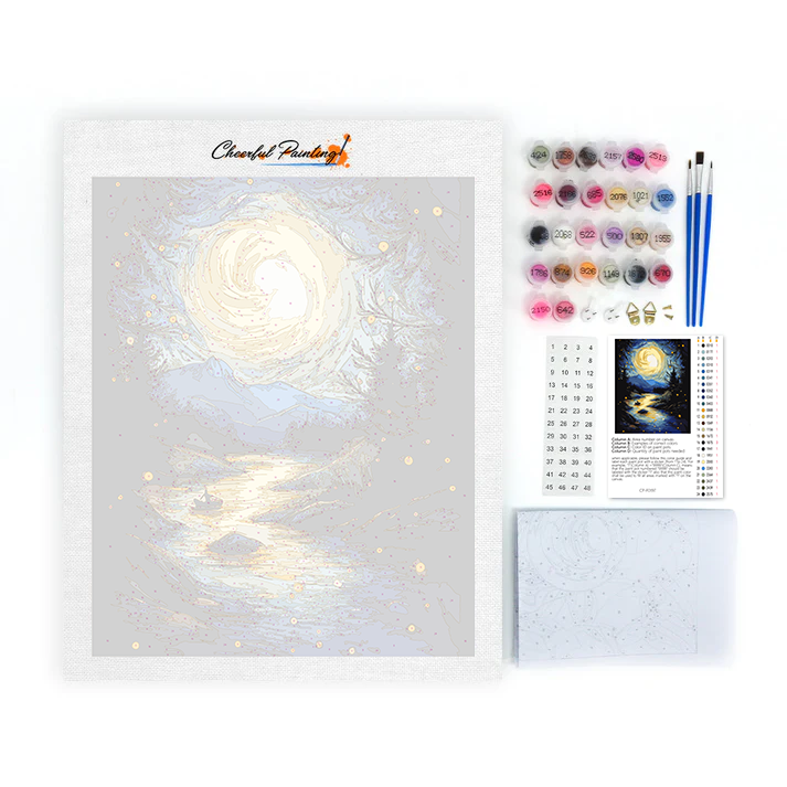 Estrella Y Luz De Luna - Pintar por Números
