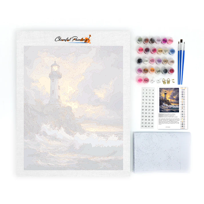 Faro Al Borde Del Océano - Pintar por Números
