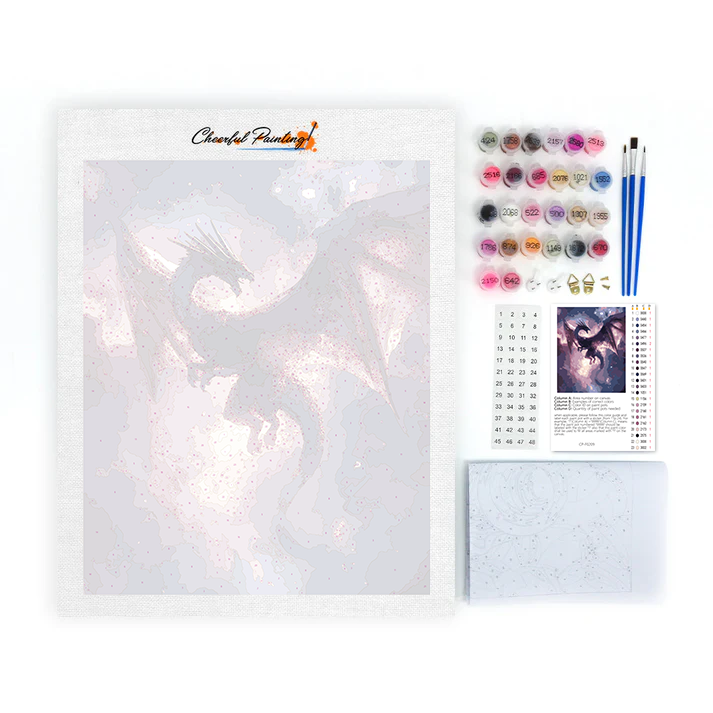 Vuelo Del Dragón En La Noche Estrellada - Pintar por Números