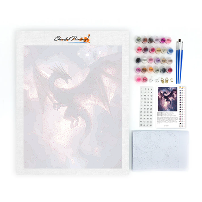 Vuelo Del Dragón En La Noche Estrellada - Pintar por Números