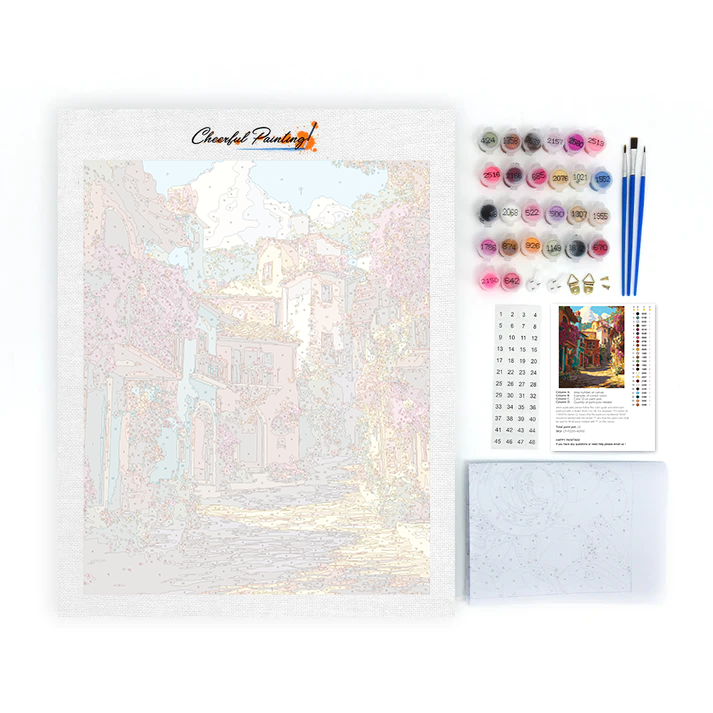 Ciudad De Flores Frescas - Pintar por Números