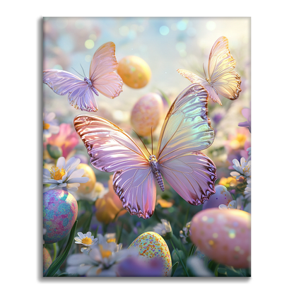 Mariposas y Huevos de Primavera - Pintar por Números