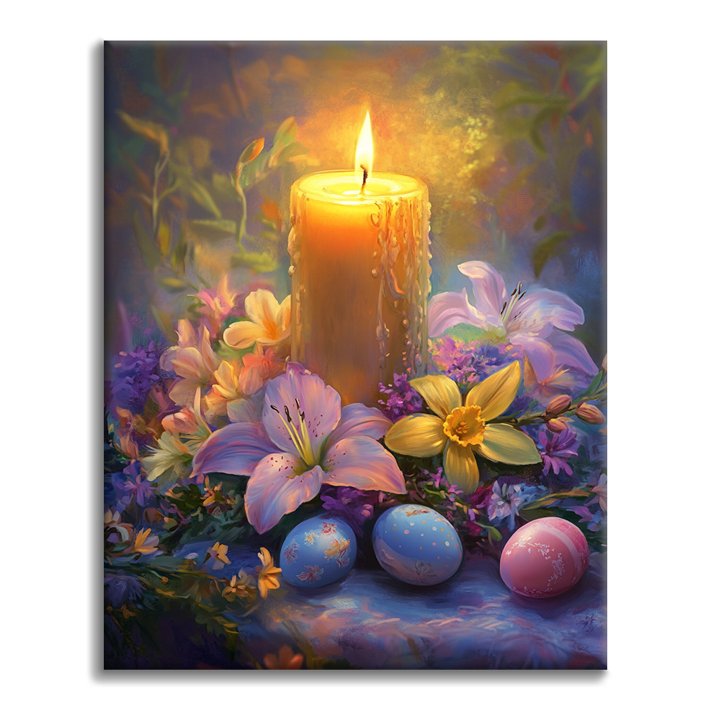 Luz de Velas de Pascua - Pintar por Números