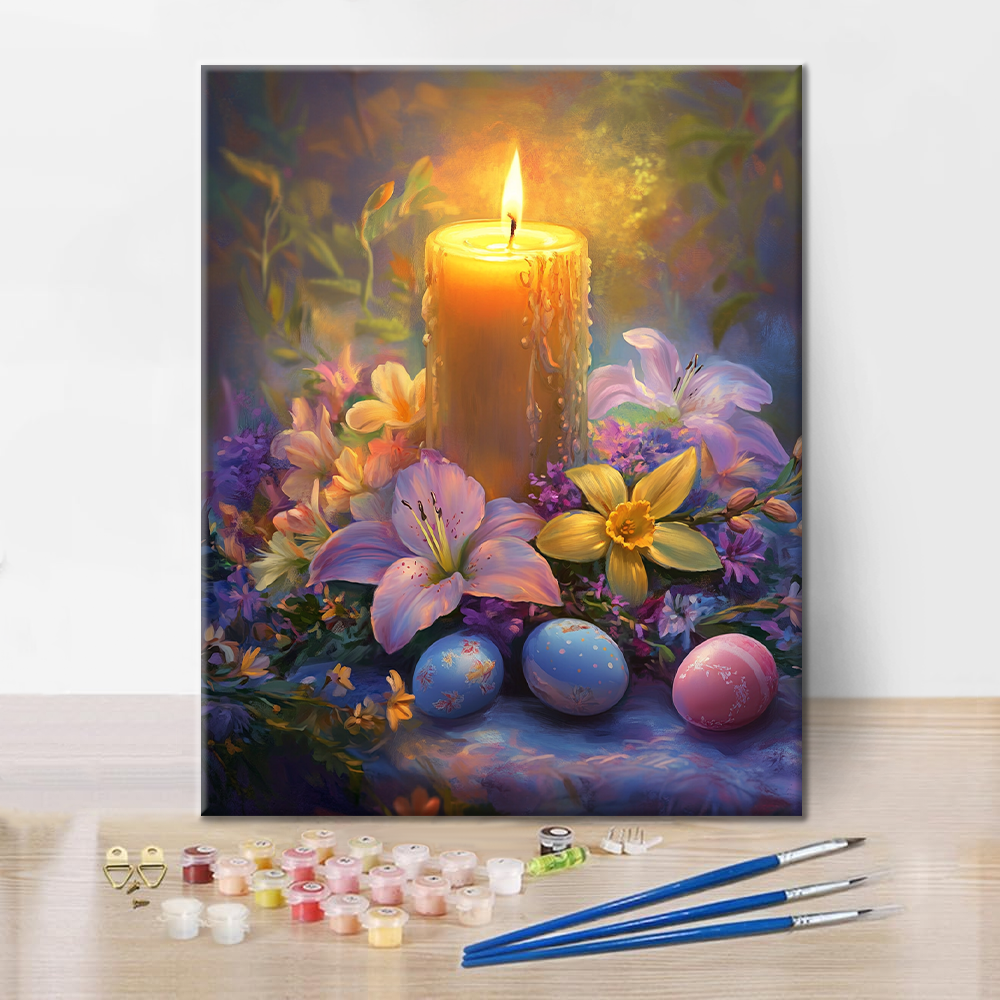 Luz de Velas de Pascua - Pintar por Números