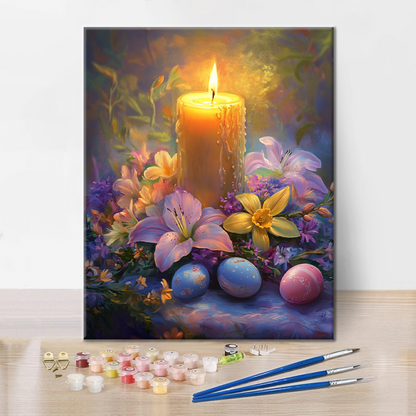 Luz de Velas de Pascua - Pintar por Números