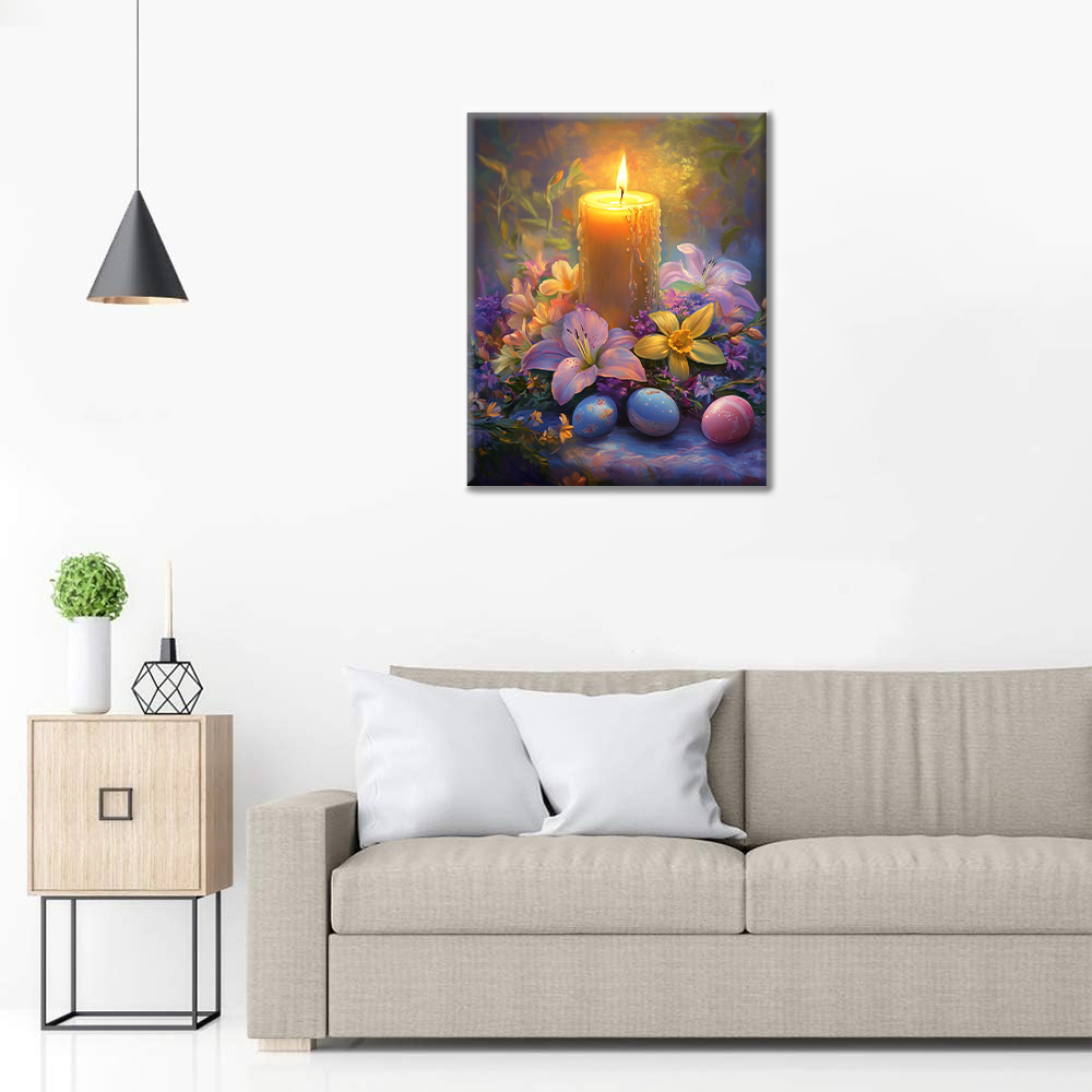 Luz de Velas de Pascua - Pintar por Números