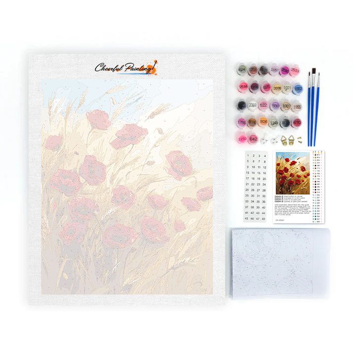 Campo De Trigo Y Flores - Pintar por Números