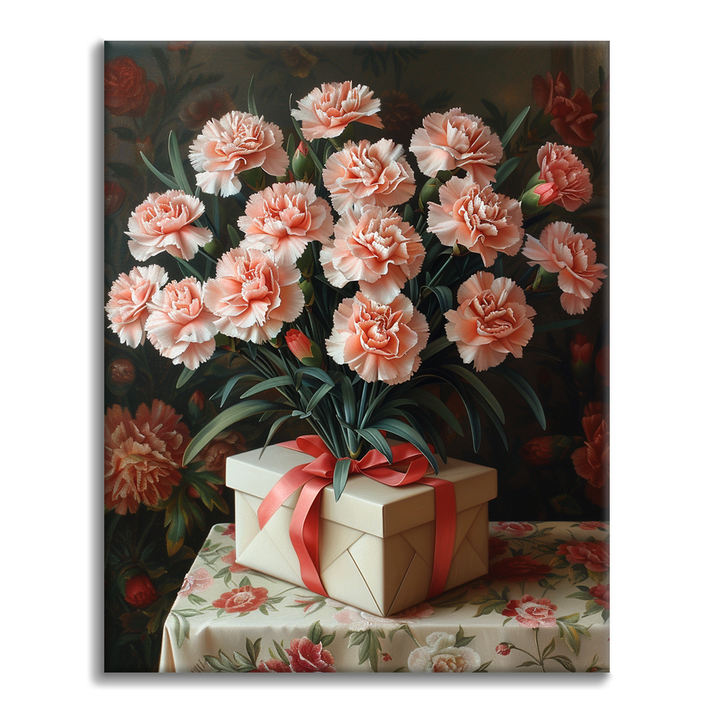 Clavel con regalo – Pintar por Números