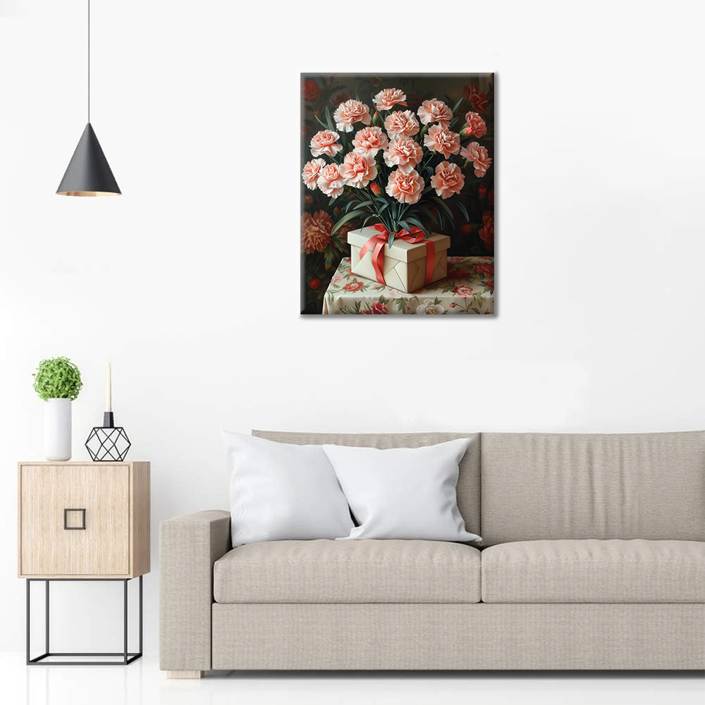 Clavel con regalo – Pintar por Números
