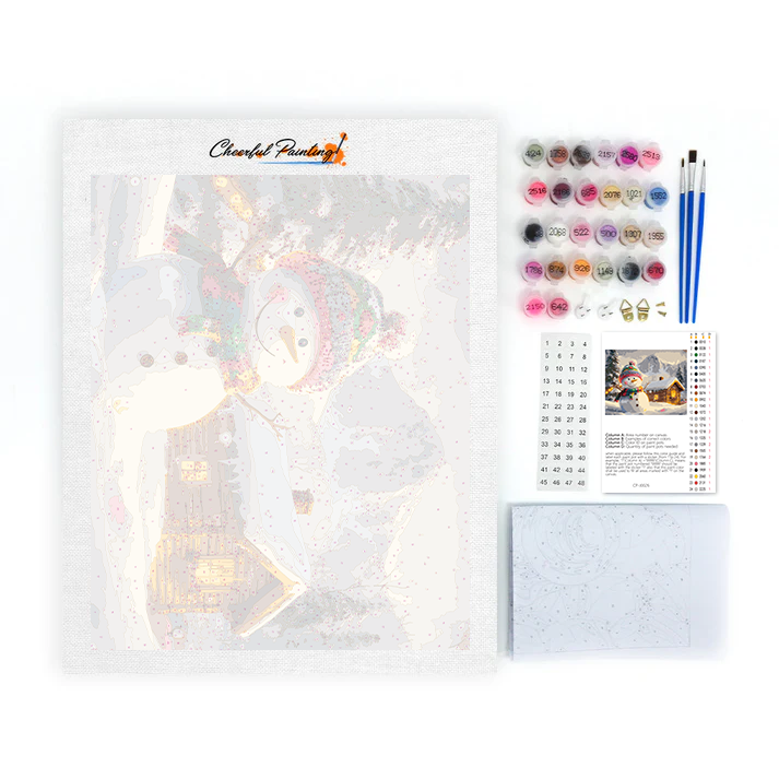 Cabaña Navideña - Pintar por Números