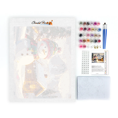 Cabaña Navideña - Pintar por Números