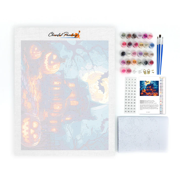 La Casa Embrujada De La Calabaza - Pintar por Números
