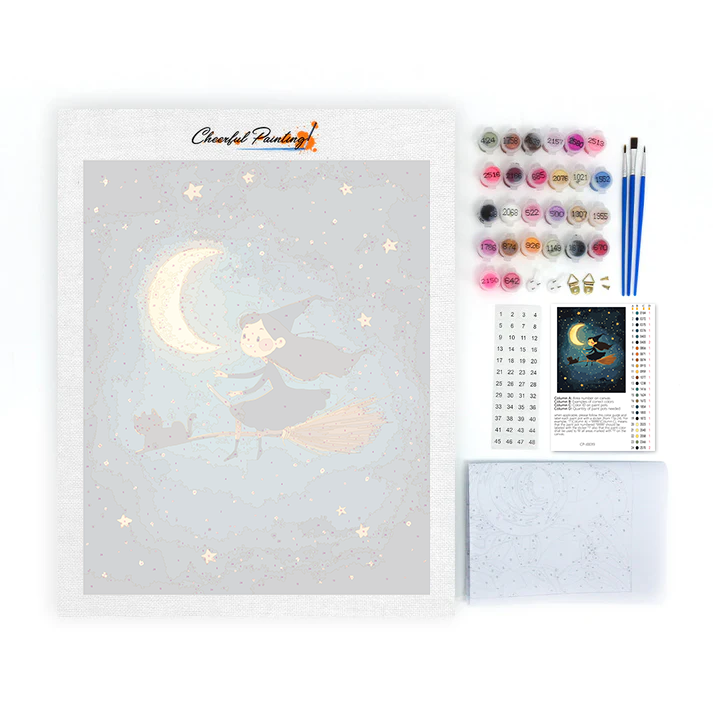 La Bruja A La Luz De La Luna - Pintar por Números