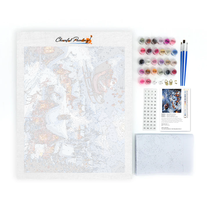 El Vuelo Invernal De Papá Noel - Pintar por Números