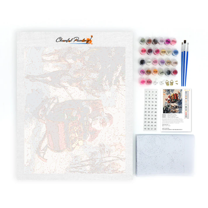 Papá Noel Y Alce - Pintar por Números