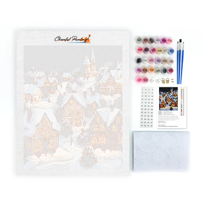 Pueblo Navideño - Pintar por Números
