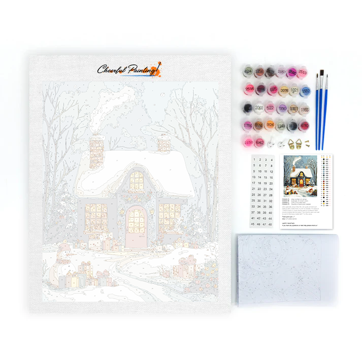 Casa De Navidad - Pintar por Números