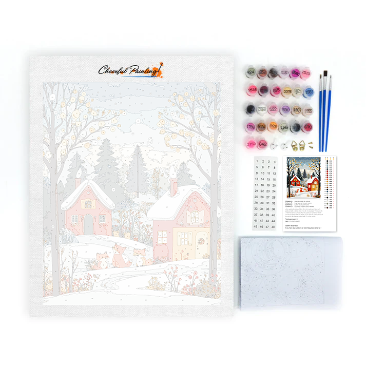 Zorros En Invierno - Pintar por Números