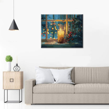 Luz navideña de velas – Pintar por números