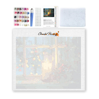 Luz navideña de velas – Pintar por números