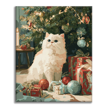 Gato de Navidad – Pintar por números