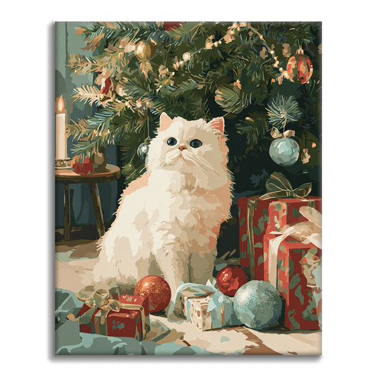 Gato de Navidad – Pintar por números