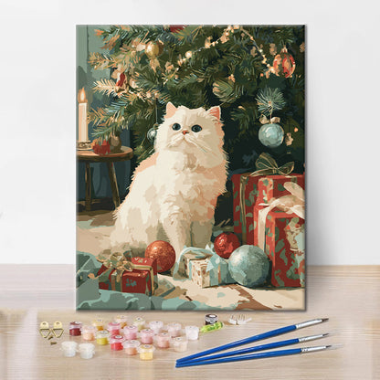 Gato de Navidad – Pintar por números