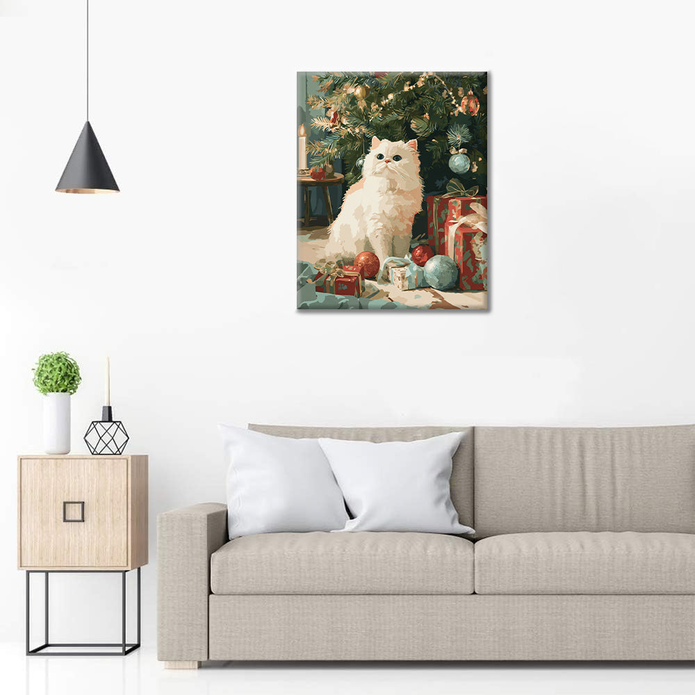 Gato de Navidad – Pintar por números