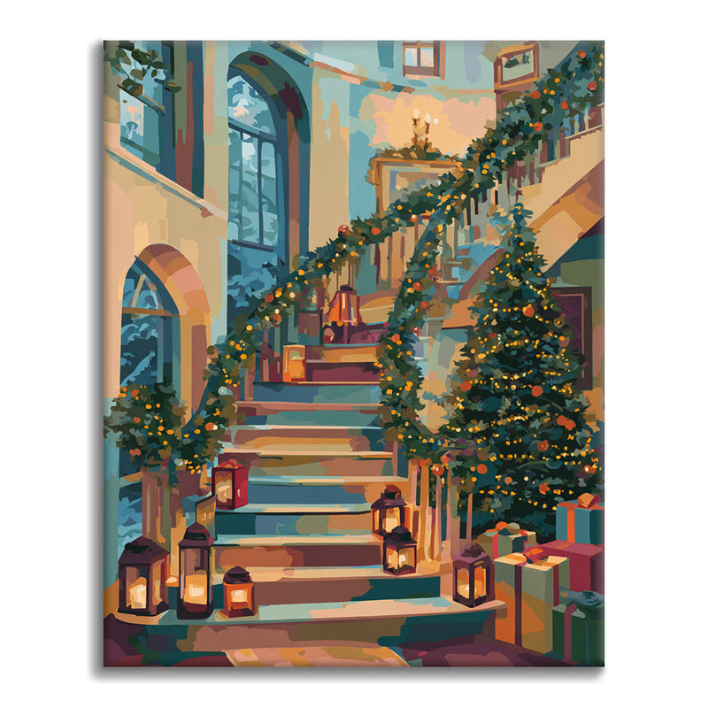 Cabaña navideña – Pintar por números