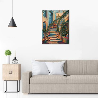 Cabaña navideña – Pintar por números