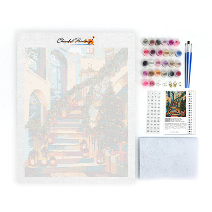 Cabaña navideña – Pintar por números