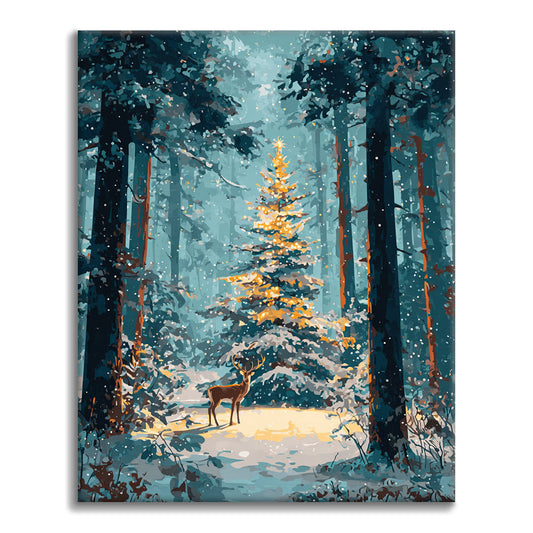 Bosque navideño – Pintar por números