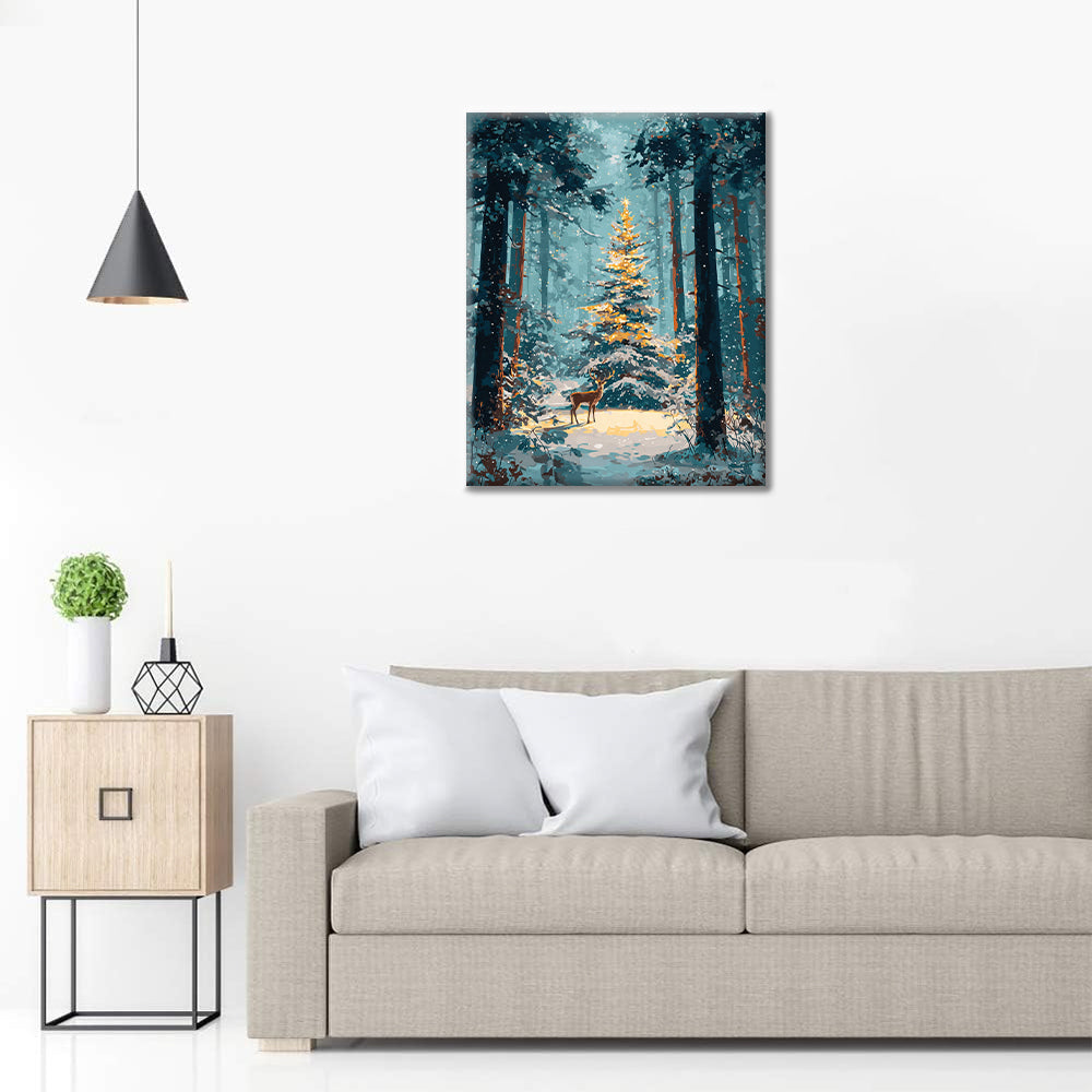 Bosque navideño – Pintar por números
