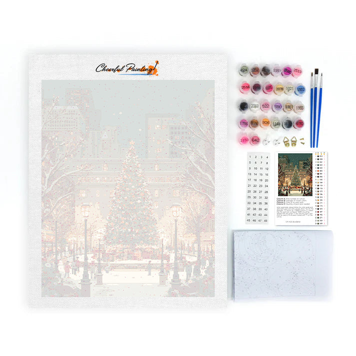Plaza navideña – Pintar por números