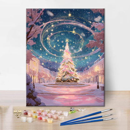 Árbol de Navidad mágico – Pintar por números