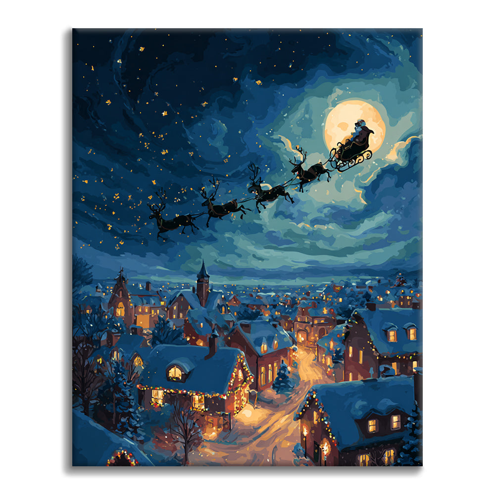 Santa entregando regalos – Pintar por números