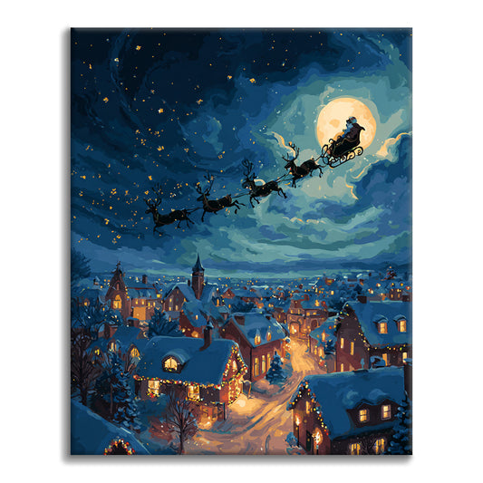 Santa entregando regalos – Pintar por números