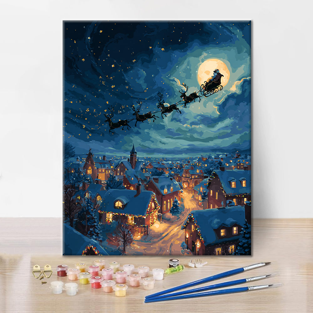 Santa entregando regalos – Pintar por números