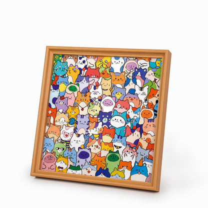 Gatitos - Puzzle de madera para colorear
