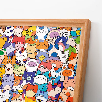 Gatitos - Puzzle de madera para colorear