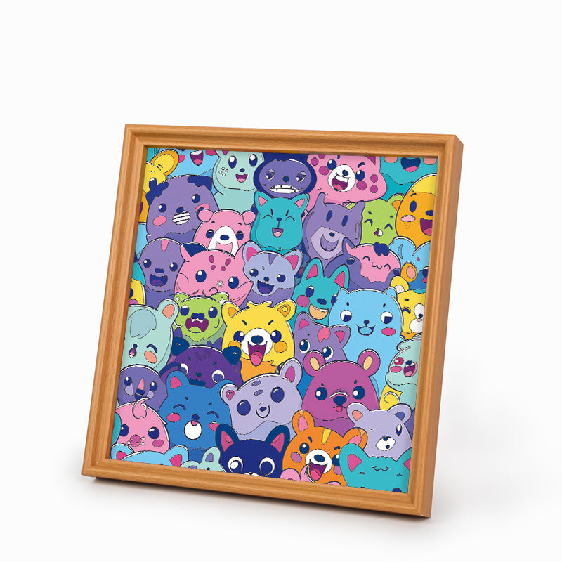 Pandilla Salvaje - Puzzle de madera para colorear