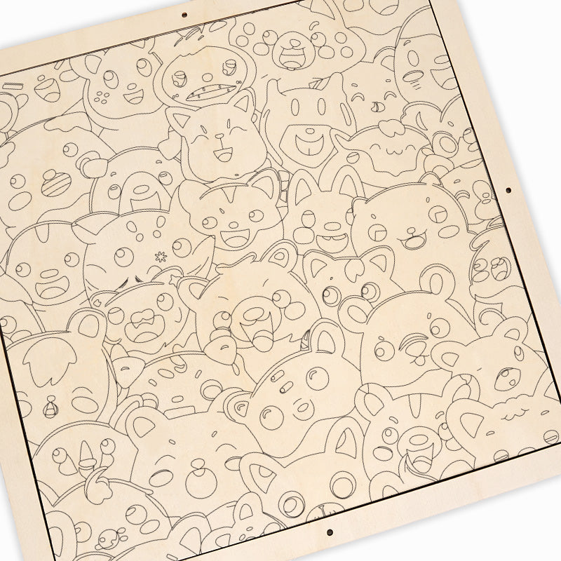Pandilla Salvaje - Puzzle de madera para colorear