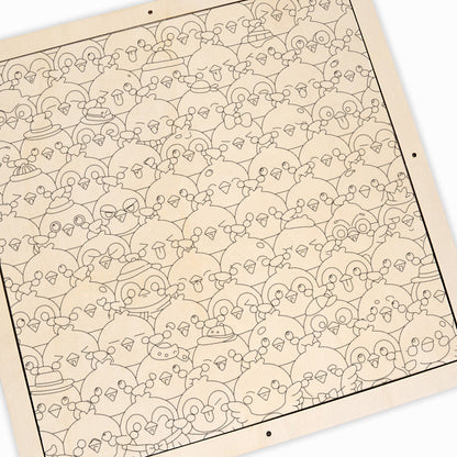 Pájaros - Puzzle de madera para colorear